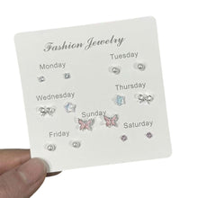 Load image into Gallery viewer, 7Pcs Set New Cute Butterfly Star Pearl Stud Earring Exquisite Mini Earrings For Women Y2K EMO Jewelry Gift Wholesale Direct Sale
