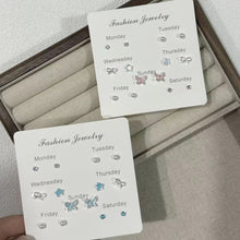 Load image into Gallery viewer, 7Pcs Set New Cute Butterfly Star Pearl Stud Earring Exquisite Mini Earrings For Women Y2K EMO Jewelry Gift Wholesale Direct Sale