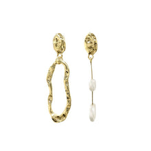 Load image into Gallery viewer, Geometric Asymmetrical Pearl Earrings 925 Silver Needle Baroque Style Simulated Pearl Irregular Drop Stud Earrings For Women Girls Party Jewelry Gifts