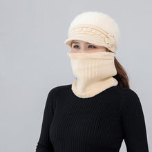 Load image into Gallery viewer, Women Fashion Elegant Knitted Cap Winter Warm Fleece Hat Casual Flower Knitted Hat Accessories Gift
