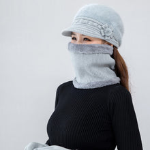 Load image into Gallery viewer, Women Fashion Elegant Knitted Cap Winter Warm Fleece Hat Casual Flower Knitted Hat Accessories Gift