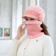 Load image into Gallery viewer, Women Fashion Elegant Knitted Cap Winter Warm Fleece Hat Casual Flower Knitted Hat Accessories Gift