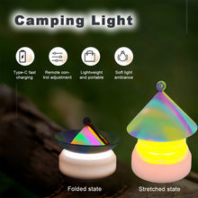 Load image into Gallery viewer, Multifunction Foldable Full Silicone Camping Lantern Remote-controlled Dimming Outdoor Tent Waterproof Ambient Light