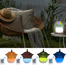 Load image into Gallery viewer, Multifunction Foldable Full Silicone Camping Lantern Remote-controlled Dimming Outdoor Tent Waterproof Ambient Light
