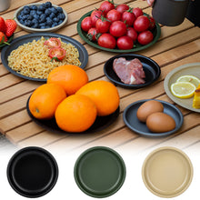 Load image into Gallery viewer, Outdoor Camping Aluminum Alloy Plate Portable Lightweight Easy-Clean Retro Picnic Tray Camping Cookware
