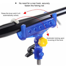 Load image into Gallery viewer, Multi-Function Self-Locking Rod Holder with Ground Spike 180° Adjustable Fishing Pole Stand for Fishing and Spinning Rods