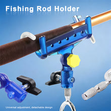 Load image into Gallery viewer, Multi-Function Self-Locking Rod Holder with Ground Spike 180° Adjustable Fishing Pole Stand for Fishing and Spinning Rods