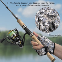 Load image into Gallery viewer, Professional 3 Finger Fishing Gloves Anti-Slip Wear-Resistant Gloves Self-Adhesive Fabric Fixation for Knot Tying and Bait Changing Fishing Gear