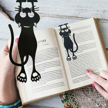 Load image into Gallery viewer, Cute Hollow Black Kitten Bookmark Acrylic Organic Glass Creative Hanging Book Page Marker Fun Reading Decor Accessory