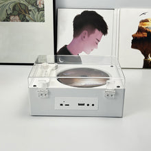 Load image into Gallery viewer, Vintage Leather CD Player Two-way Bluetooth 5.0 Built-in Speaker Portable Rechargeable CD Music Player USB Lossless Player