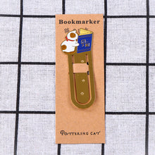 Load image into Gallery viewer, Cute Cat Bookmarks Metal Book Clips Kawaii Kittens Paper Page Holder Japanese Stationery Reading Tools School Office Supplies