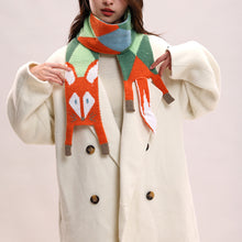 Load image into Gallery viewer, New Autumn Winter Children's Cartoon Fox Knitted Scarf Baby Boys Girls Warm Women Shawl Kids Female Knitted Animal Women Scarf
