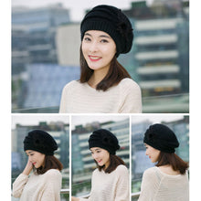 Load image into Gallery viewer, Full Coverage Thick Warm Korean Style Slouchy Hat Women Winter New Soft Skin-Friendly Face-Slimming Versatile Knit Cap