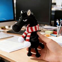 Load image into Gallery viewer, Cute Plush Pony Horse Keychain Creative Dark Horse Mascot Soft Simulation Zodiac Pony Bag Car Pendant Party Gift Room Decoration Accessories