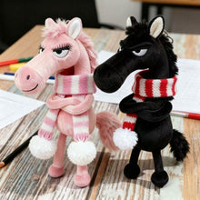 Load image into Gallery viewer, Cute Plush Pony Horse Keychain Creative Dark Horse Mascot Soft Simulation Zodiac Pony Bag Car Pendant Party Gift Room Decoration Accessories