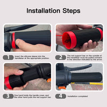 Load image into Gallery viewer, Pair Universal Silicone Handlebar Grips Cover for Scooter & E-Bike Brake Lever Cover Non-Slip Comfortable Grip Weather Resistant Motorcycle Accessory