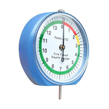 Load image into Gallery viewer, Car Tire Tread Depth Gauge 1/11mm & 1/32" Scale Needle Pointer Mechanical Gauge Metal Automotive Maintenance & Safety Tool