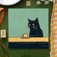 Load image into Gallery viewer, 2026 Calendar Cats with Coffee Chill Cats Illustration Cute Animal Wall Calendar For Cat & Coffee Enthusiasts Hanging Wall 2026 Planner Calendar