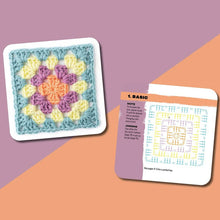 Load image into Gallery viewer, 50 Mix Match Crochet Pattern Cards DIY Knitted Kit For Beginners Reusable Weaving Guide Flower Blanket Stitches Craft Lover Gift
