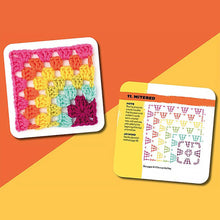 Load image into Gallery viewer, 50 Mix Match Crochet Pattern Cards DIY Knitted Kit For Beginners Reusable Weaving Guide Flower Blanket Stitches Craft Lover Gift