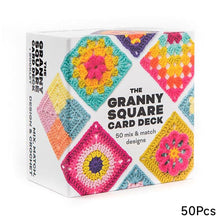 Load image into Gallery viewer, 50 Mix Match Crochet Pattern Cards DIY Knitted Kit For Beginners Reusable Weaving Guide Flower Blanket Stitches Craft Lover Gift