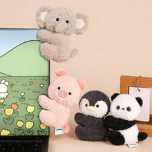 Load image into Gallery viewer, 11CM Kawaii Cartoon Animal Plush Doll Clip Dog Monkey Cat Panda Elephant Penguin Bear Pig Sheep Soft Pinch Screen Decoration Kids Gifts