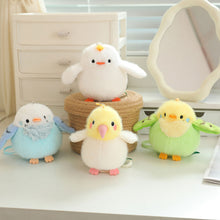 Load image into Gallery viewer, Cartoon Birds Plush Pendant Keychain Simulation Parrot Penguin Bird Nest Kawaii Backpack Standing Shoulder Pet Cute Girl Kids Gifts