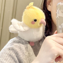 Load image into Gallery viewer, Cartoon Birds Plush Pendant Keychain Simulation Parrot Penguin Bird Nest Kawaii Backpack Standing Shoulder Pet Cute Girl Kids Gifts