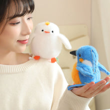 Load image into Gallery viewer, Cartoon Birds Plush Pendant Keychain Simulation Parrot Penguin Bird Nest Kawaii Backpack Standing Shoulder Pet Cute Girl Kids Gifts