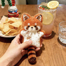 Load image into Gallery viewer, Cartoon Bean Bag Doll Fluffy Soft Decompression Cute Raccoon Plush Toy DIY Material Kit Soothing Towel Pendant Couple Friends Gift