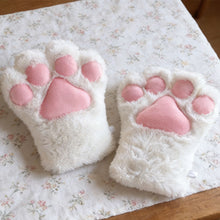 Load image into Gallery viewer, 1Pc Kawaii Cartoon Cat Bear Claw Paw Plush Gloves Women Winter Warm Finger Mittens Lolita Cosplay Costume Gloves