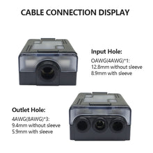 Load image into Gallery viewer, Waterproof Car Audio Power Fuse Holder Box with Fuse Capsule Rubber Cover Fuse Distribution Block for Car Audio Stereo Amplifier