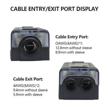 Load image into Gallery viewer, Waterproof Car Audio Power Fuse Holder Box with Fuse Capsule Rubber Cover Fuse Distribution Block for Car Audio Stereo Amplifier