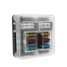 Load image into Gallery viewer, 6 Ways Blade Car Boat Fuse Box Holder Fuse Holder Block Warning Indicator 12V 36V Power Distribution Panel Board