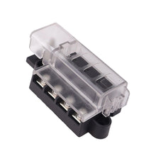 Load image into Gallery viewer, Universal 4 Ways Blade Fuse Block 12V 24V unlit fuse box 1 in 4 out Car Fuse Holder Box Marine Auto Fuse Connector