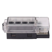 Load image into Gallery viewer, Universal 4 Ways Blade Fuse Block 12V 24V unlit fuse box 1 in 4 out Car Fuse Holder Box Marine Auto Fuse Connector