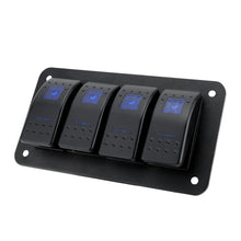 Load image into Gallery viewer, Marine 2/3/4/5/6/ 8 Group Rocker Switch Panel 5-pin for 12V/24V Cars ATV Trailers With Blue Indicator Light