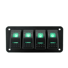 Load image into Gallery viewer, Marine 2/3/4/5/6/ 8 Group Rocker Switch Panel 5-pin for 12V/24V Cars ATV Trailers With Red Green Indicator Light