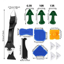 Load image into Gallery viewer, 5 In 1 Silicone Car Window Kitchens Bathrooms Remover Sealant Smooth Scraper Caulk Finisher Grout Kit Tools Floor Mould Removal Hand Tools Set Accessories