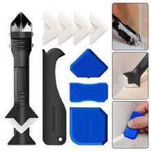 Load image into Gallery viewer, 5Pcs 5-in-1 Caulking Tool Sealant Finishing Tool Caulk Remover & Glass Glue Angle Scraper Silicone for Car Bathrooms Kitchens