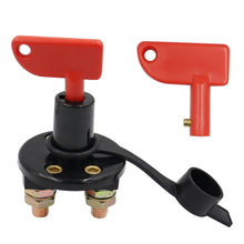 Load image into Gallery viewer, 12V 24V 2Key Cut Off Battery Main Kill Switch Vehicle Car Modify Isolator Disconnector Truck Boat Auto Car Power Switch 300A Red