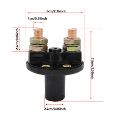 Load image into Gallery viewer, 12V 24V 2Key Cut Off Battery Main Kill Switch Vehicle Car Modify Isolator Disconnector Truck Boat Auto Car Power Switch 300A Red