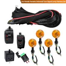 Load image into Gallery viewer, 7/8 Inch Motorcycle Handlebar Control Headlight Horn Switch Wire Harness For Honda Yamaha Universal Turn Signal Lamp Harness Set