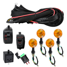 Load image into Gallery viewer, 7/8 Inch Motorcycle Handlebar Control Headlight Horn Switch Wire Harness For Honda Yamaha Universal Turn Signal Lamp Harness Set