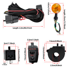 Load image into Gallery viewer, 7/8 Inch Motorcycle Handlebar Control Headlight Horn Switch Wire Harness For Honda Yamaha Universal Turn Signal Lamp Harness Set