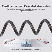 Load image into Gallery viewer, Motorcycle 4-Digit Password Combination Chain Lock Bicycle Anti-Theft Helmet Safety Lock Portable Durable Wire Cable Lock
