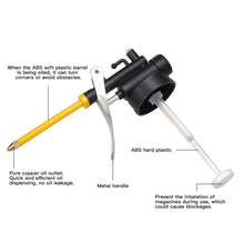 Load image into Gallery viewer, Transparent High Pressure Oil Bottle with Copper Tip Nozzle Drop Resistant Oil Filler Gun Plastic Hose Precision Lubrication Tool