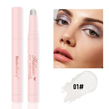 Load image into Gallery viewer, Glitter Eye Shadow Stick Highlighter Shimmery Eye Makeup Stick Long-lasting Pearl Shimmer Eye Makeup Silkworm Pen Liner Face Cosmetics