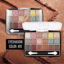 Load image into Gallery viewer, Transparent 18e-color Acrylic Eyeshadow Tray Pearly Eyeshadow Brighten Beauty Eyes Makeup Cosmetics
