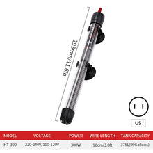Load image into Gallery viewer, American Standard 110V 25W/50W/100W/300W Fish Tank Water Heat Rod Aquarium Heating Rod Adjustable Constant Temperature Heating